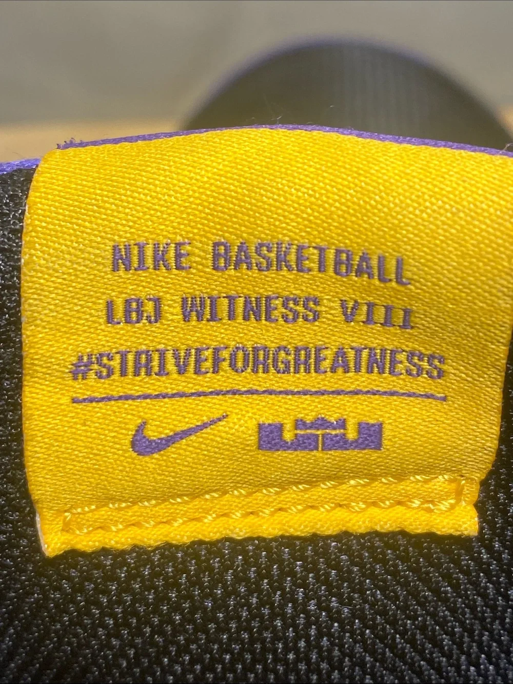 Nike LeBron Witness 8 Lakers Violet Golden (FB2239-001) Mens Basketball Shoes 12